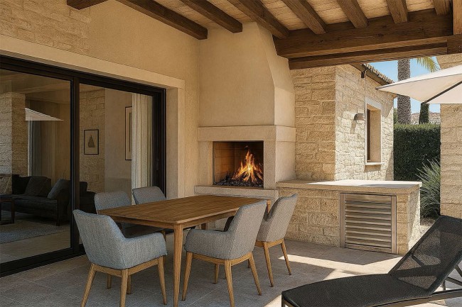 Beschattete Terrasse